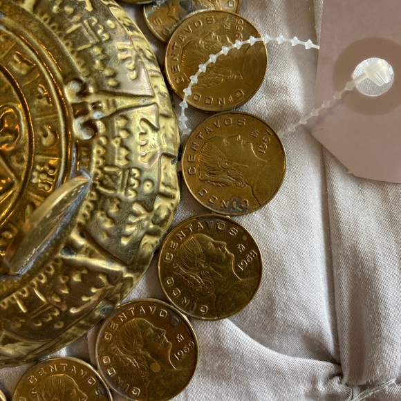 Cigar or Cigarette Mexican ash tray vintage 1960s coins with sun dial - Picture 2 of 6